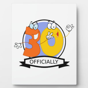 Plaque Photo Logo d'anniversaire officiel 30