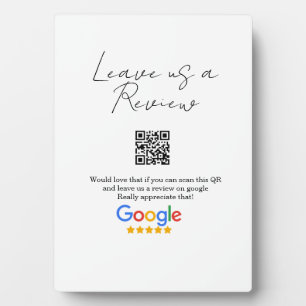 Plaque Photo logo de l'entreprise de révision Google Scan QR re