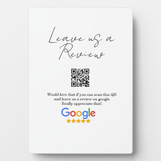 Plaque Photo logo de l'entreprise de révision Google Scan QR re