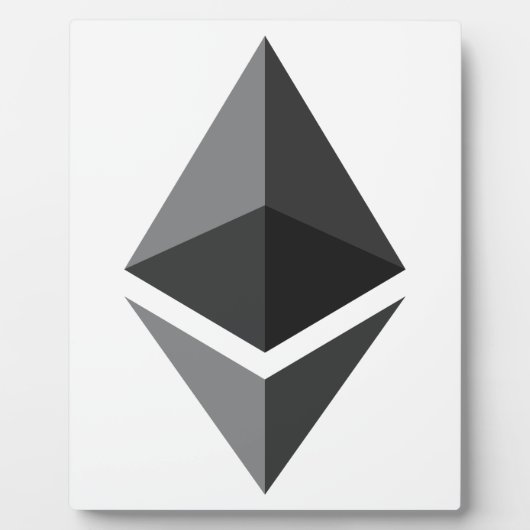 Plaque Photo Logo de l'Ethereum uniquement (Devant)