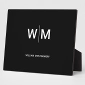 Plaque Photo Logo de marque noire | Entreprise (Côté)