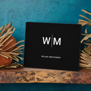 Plaque Photo Logo de marque noire   Entreprise