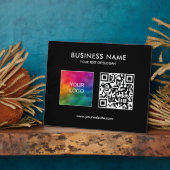 Plaque Photo Logo d'entreprise Code QR Modèle horizontal (Côté)