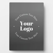 Plaque Photo Logo d'entreprise ou design & texte modifiable (Devant)