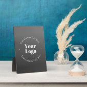 Plaque Photo Logo d'entreprise ou design & texte modifiable (Côté)