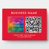 Plaque Photo Logo d'entreprise personnalisé moderne Code QR Mod (Devant)