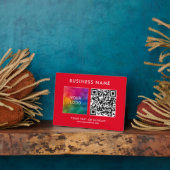 Plaque Photo Logo d'entreprise personnalisé moderne Code QR Mod (Côté)