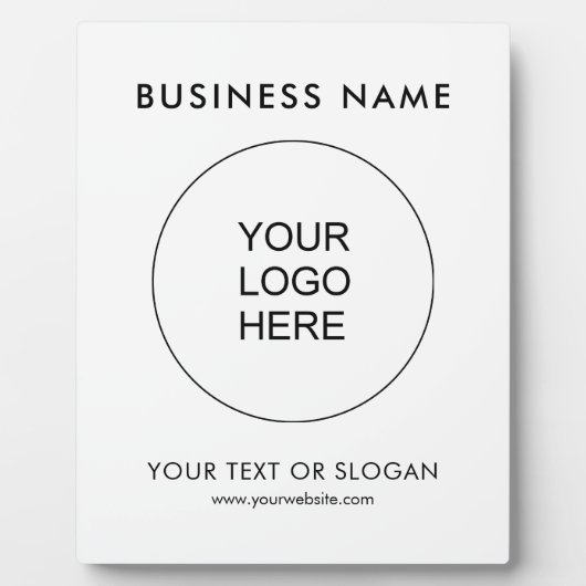 Plaque Photo Logo d'entreprise personnalisé Texte d'une tablett (Devant)