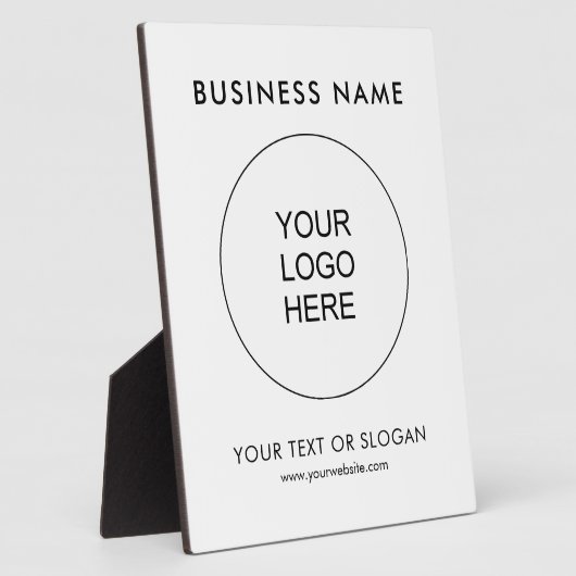 Plaque Photo Logo d'entreprise personnalisé Texte d'une tablett (Côté)