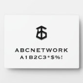 Plaque Photo Logo du mot de passe Wifi minimal (Devant)