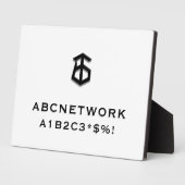 Plaque Photo Logo du mot de passe Wifi minimal (Côté)