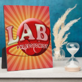 PLAQUE PHOTO LOGO DU PHLÉBOTOMISTE DE LABORATOIRE RBC (Côté)