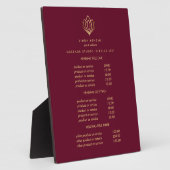 Plaque Photo Logo Gold Lotus ruby | Prix de massage spa (Côté)