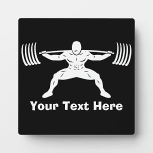 Plaque Photo Logo Power Squat "POWER LIFTING" - Personnalisable
