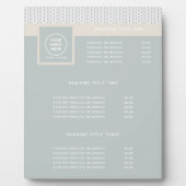 Plaque Photo Logo professionnel moderne Motif (Devant)