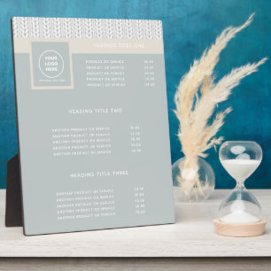 Plaque Photo Logo professionnel moderne Motif