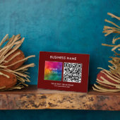 Plaque Photo Logo professionnel personnalisé Code QR Modèle rou (Côté)