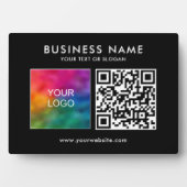 Plaque Photo Logo professionnel personnalisé QR Code Modèle noi (Devant)