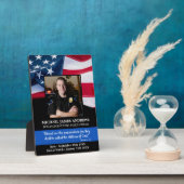 Plaque Photo Loi sur le Mémorial des agents de police Exécution (Côté)