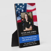 Plaque Photo Loi sur le Mémorial des agents de police Exécution (Côté)