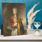 Plaque Photo Lord Byron En Robe Albanaise Pendant La Guerre Gre (Côté)