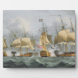 Plaque Photo Lord Howe dans la Reine Charlotte, briser l'Ene