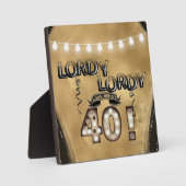Plaque Photo Lordy Lordy Look qui a 40 ballons d'anniversaire (Recto)