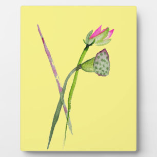 Plaque Photo Lotus rose Fleur Zen Art bouddhiste