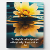 Plaque Photo Lotus Tout Beau Rumi Citation Tabletop (Devant)
