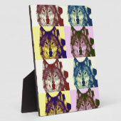 Plaque Photo Loup d'art pop (Côté)