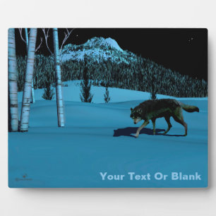 Plaque Photo Loup d'hiver - Tapetum Lucidum