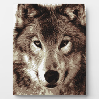 Plaque Photo Loup gris