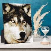 Plaque Photo Loup motivationnel unique (Côté)