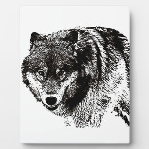 Plaque Photo Loup sauvage