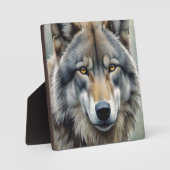 Plaque Photo Loup solitaire Motivation Art Inspirationnel (Recto)