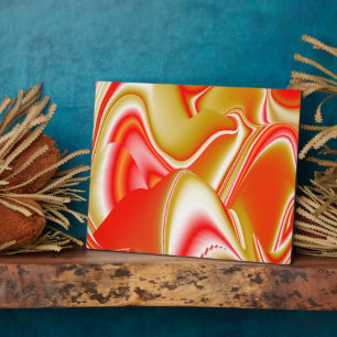 Plaque Photo Love and Gold Abstrait 3D Rainbowart