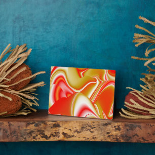 Plaque Photo Love and Gold Abstrait 3D Rainbowart