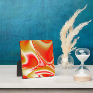 Plaque Photo Love and Gold Abstrait 3D Rainbowart