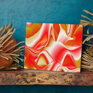Plaque Photo Love and Gold Abstrait 3D Rainbowart