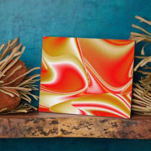 Plaque Photo Love and Gold Abstrait 3D Rainbowart