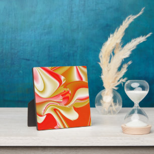 Plaque Photo Love and Gold Abstrait 3D Rainbowart