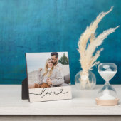Plaque Photo Love Coeur Script Custom Soft Mariage blanc (Insitu)