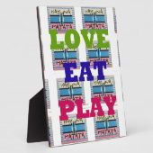 Plaque Photo Love Eat Play Hakuna Matata Art Print (Côté)