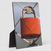 Plaque Photo Love Heart Padlock (Côté)
