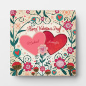 Plaque Photo Love Heart Valentine Noms Customisés (Devant)