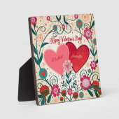 Plaque Photo Love Heart Valentine Noms Customisés (Recto)
