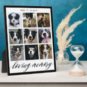 Plaque Photo Love Memory Modern Pet Memorial Photo Collage (Côté)