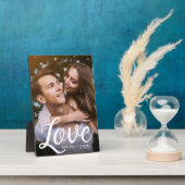 Plaque Photo LOVE Moderne Calligraphie Valentines Photo Keepsak (Côté)