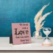 Plaque Photo Love More than Love Edgar Allan Poe Citation (Insitu)
