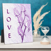 Plaque Photo Love Purple Rose (Côté)